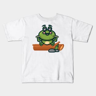 cute frog branch Kids T-Shirt